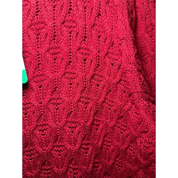 Jeanne Pierre Women's XL Red Cable-Knit Pullover Sweater‎ Long Sleeve - Picture 8 of 8